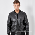 Men's Stand Collar Leather Jacket Motorcycle Lightweight Faux Leather Outwear